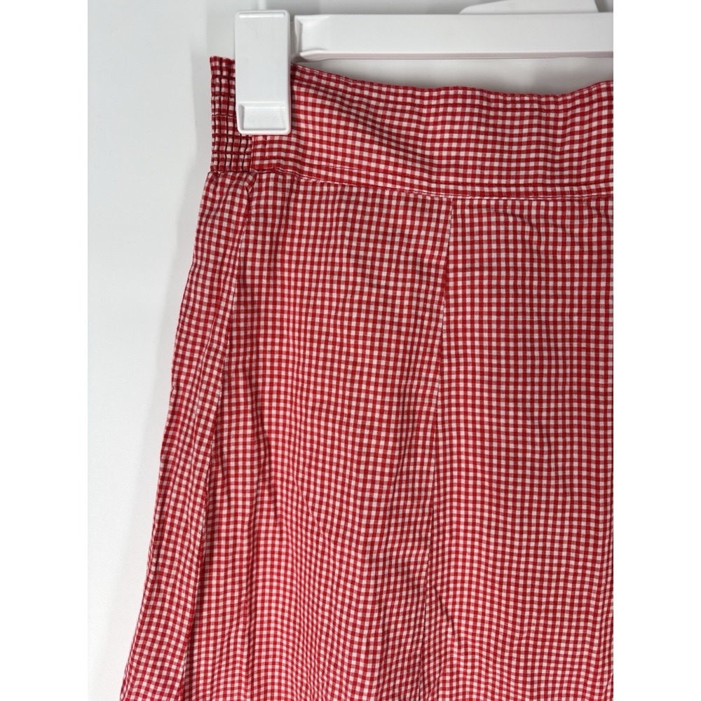 Vintage 80s Laura & Jayne Womens Gingham Midi Skirt Size 6 Twee Picnic Prairie - Picture 8 of 11